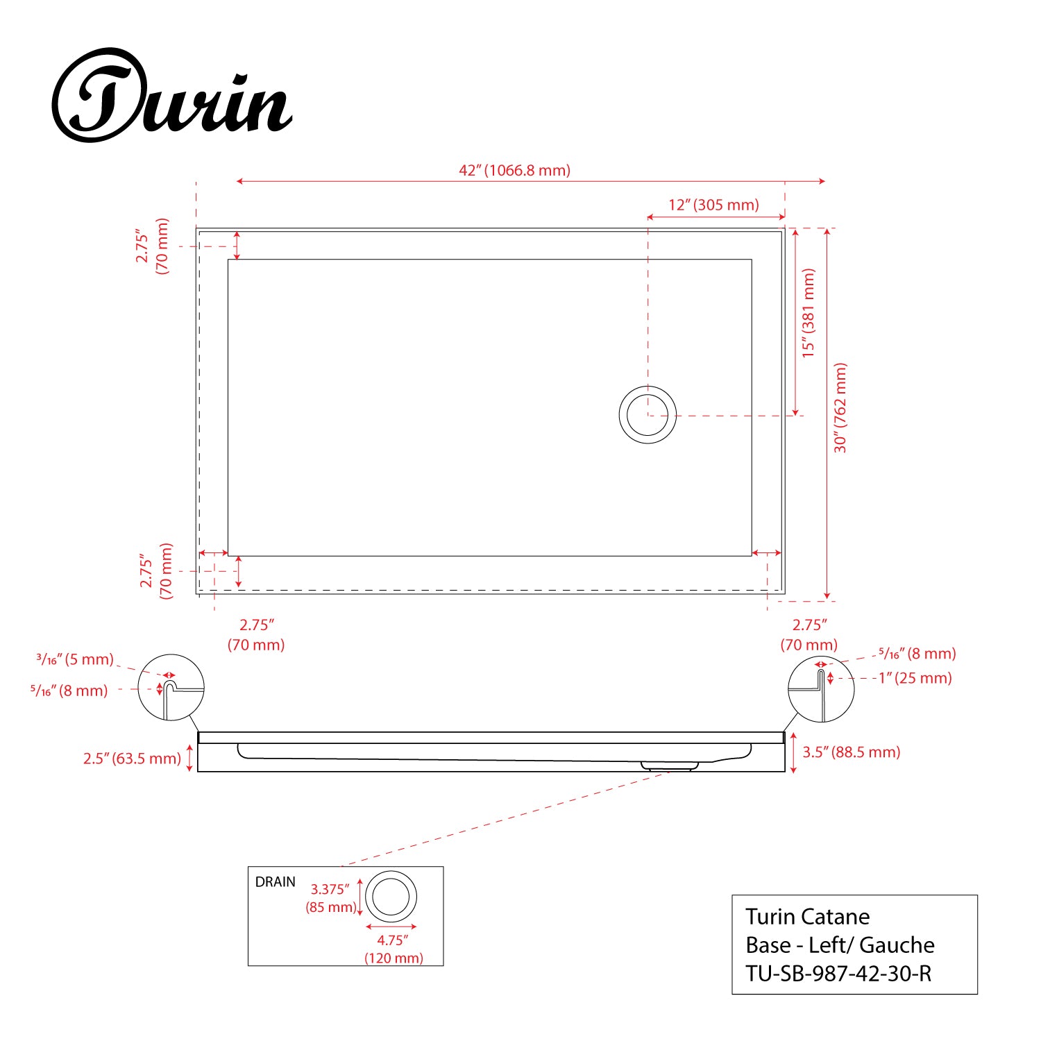 Base de Douche Catane