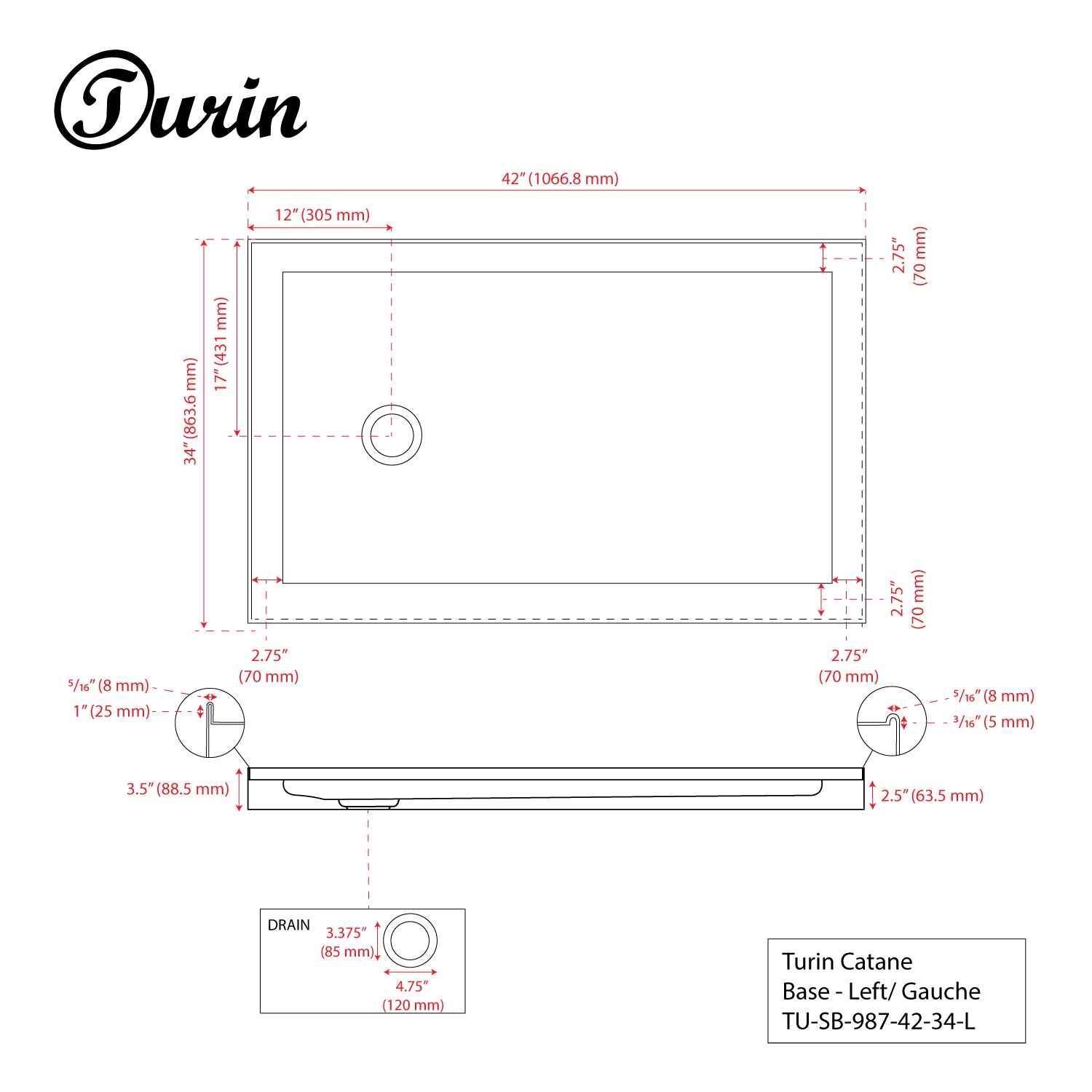 Base de Douche Catane