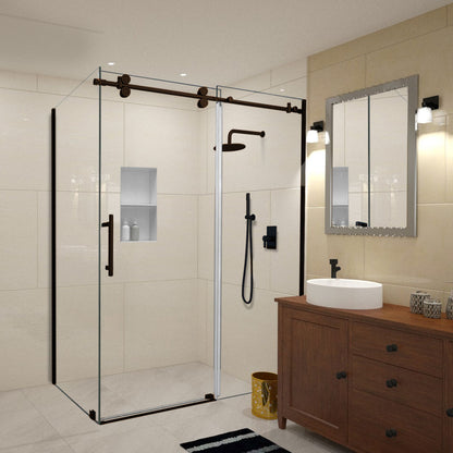 Turin Vertiges Frameless Sliding Shower Door Enclosure