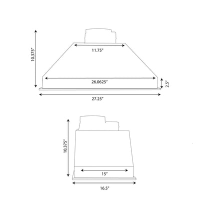 Turin Elite Pro Built-In Undercabinet Range Hood 1000 CFM