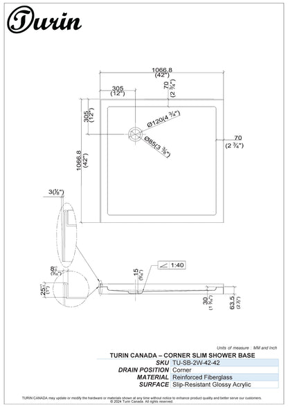 Corner Shower Base