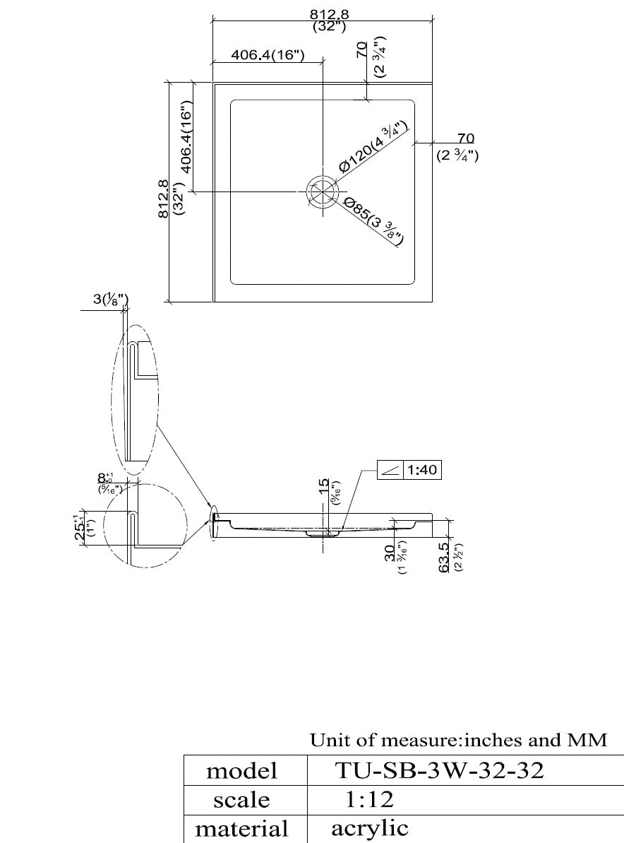 Alcove Shower Base