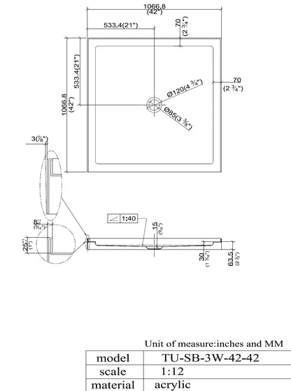 Alcove Shower Base