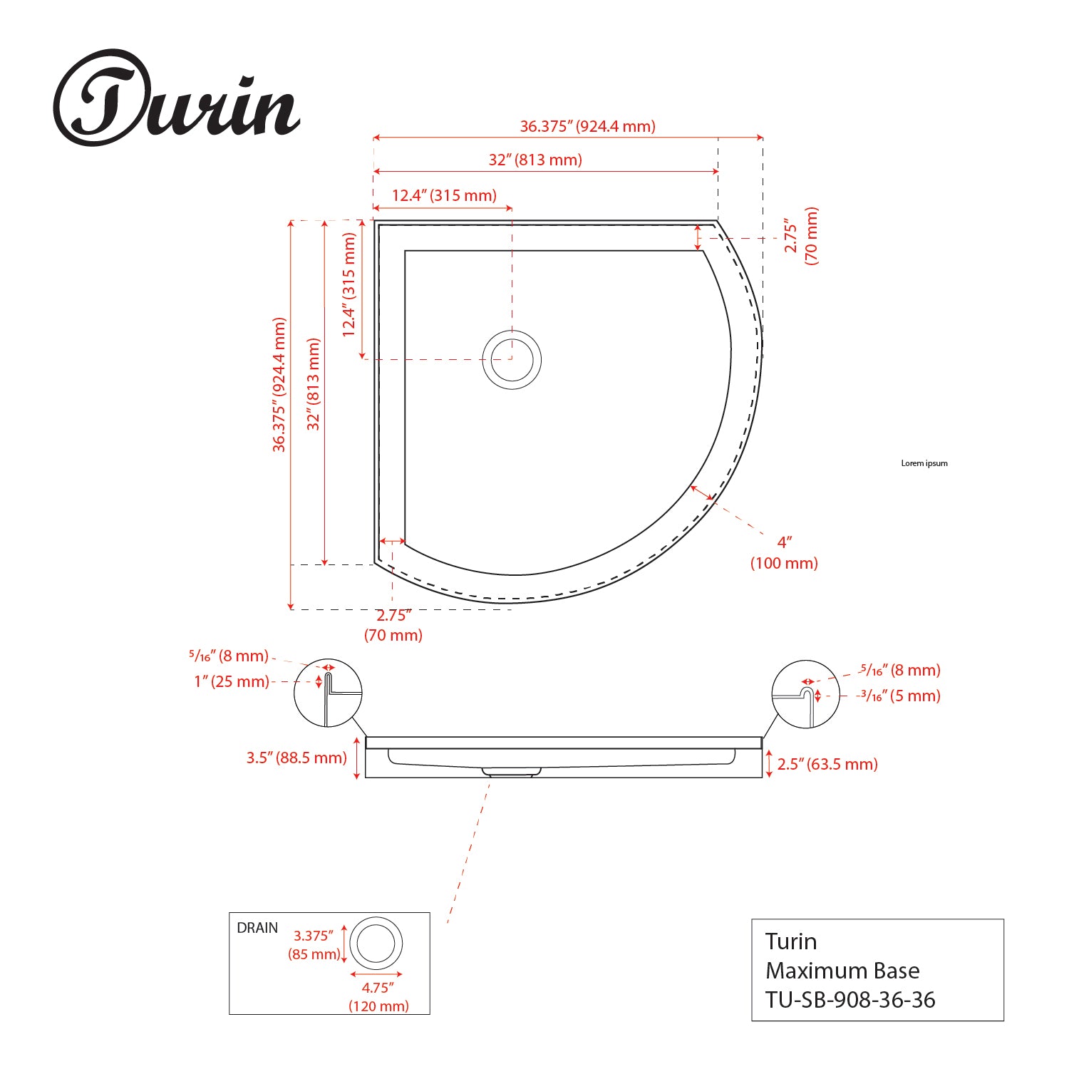 Round Shower Base