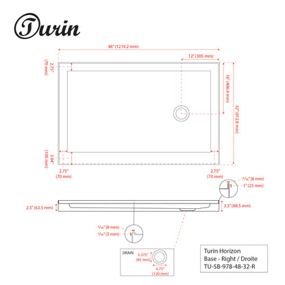 Alcove Shower Base