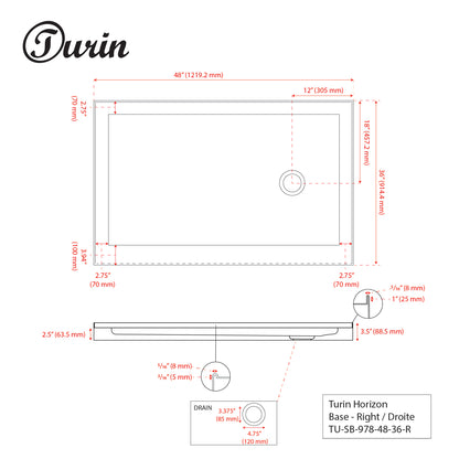 Alcove Shower Base