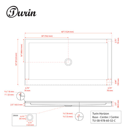 Alcove Shower Base