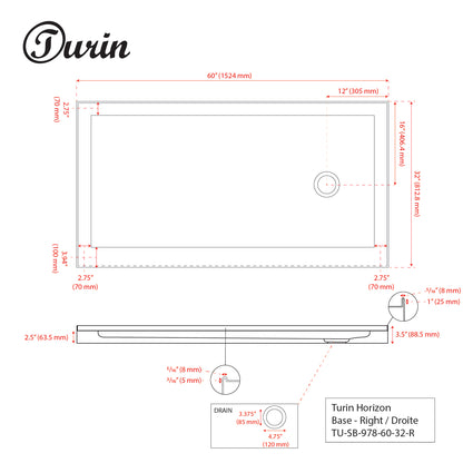 Alcove Shower Base