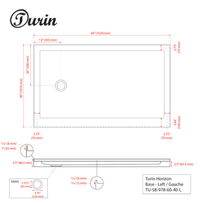 Alcove Shower Base