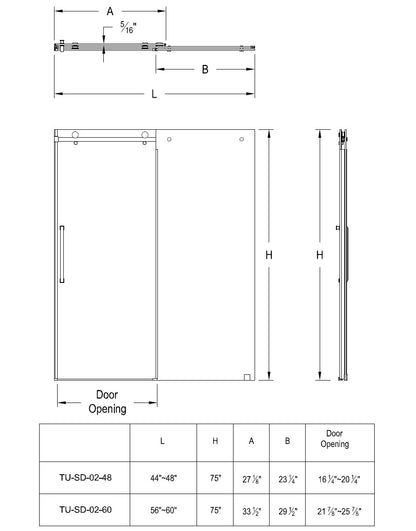 Oasis Frameless Sliding Alcove Shower Door