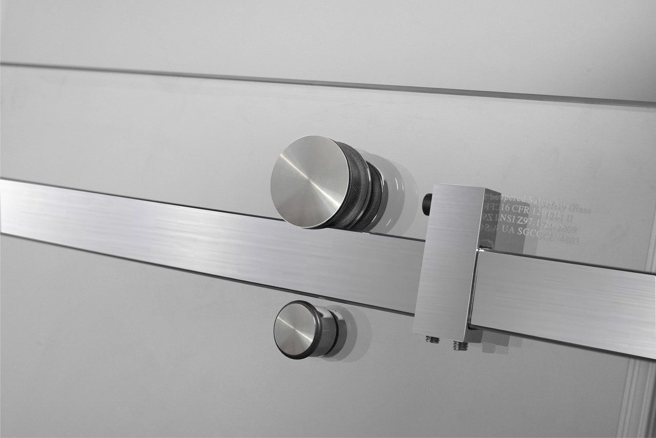 Oasis Frameless Sliding Alcove Shower Door