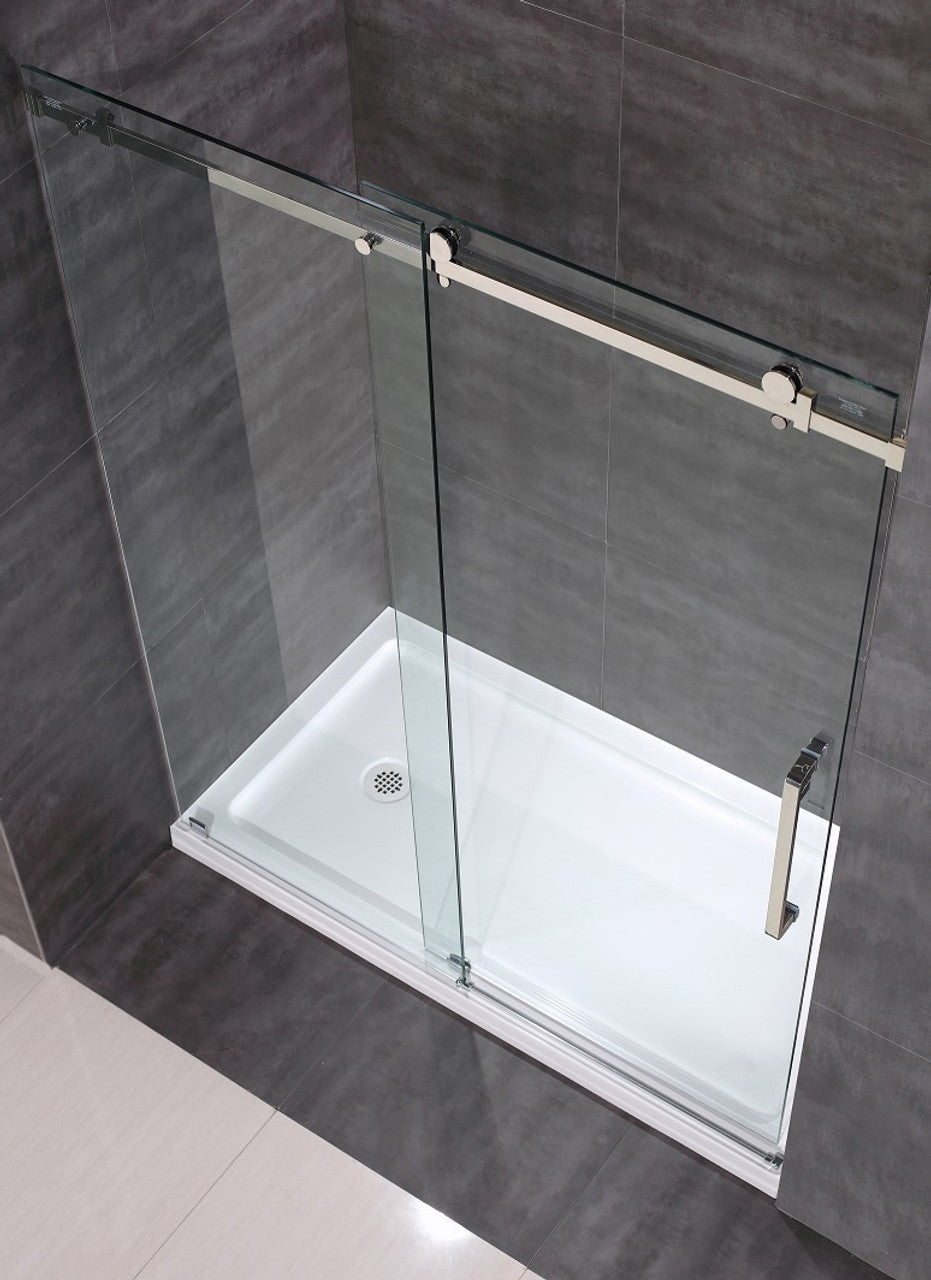 Oasis Frameless Sliding Alcove Shower Door