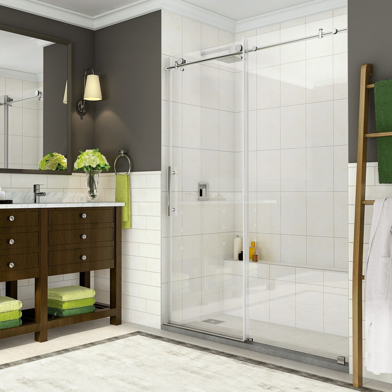 Mirage Frameless Sliding Alcove Shower Door