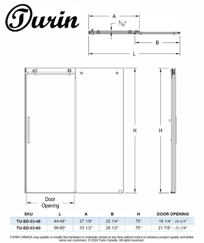 Mirage Frameless Sliding Alcove Shower Door