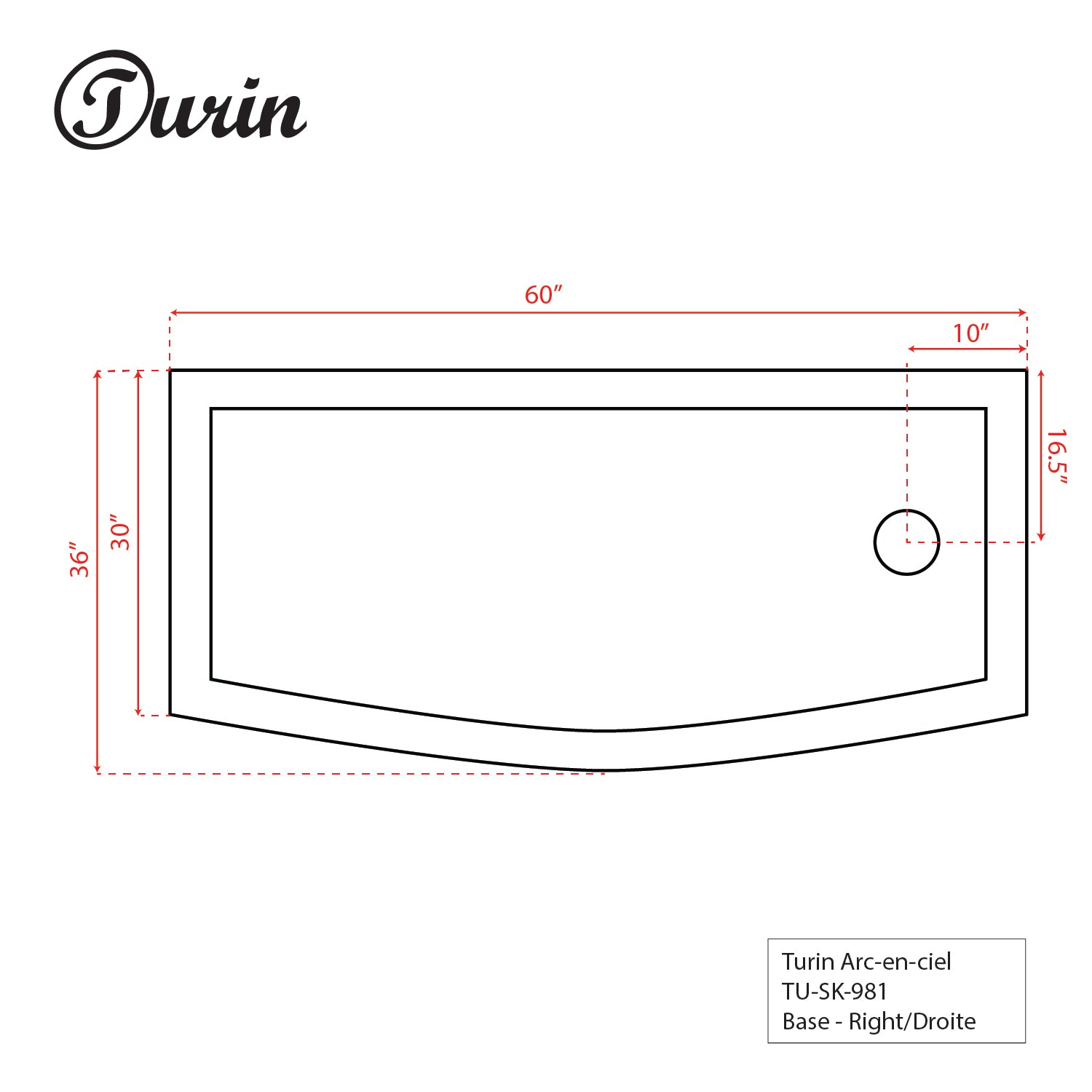 Turin Arc-en-ciel Frameless Bowfront Sliding Shower Kit