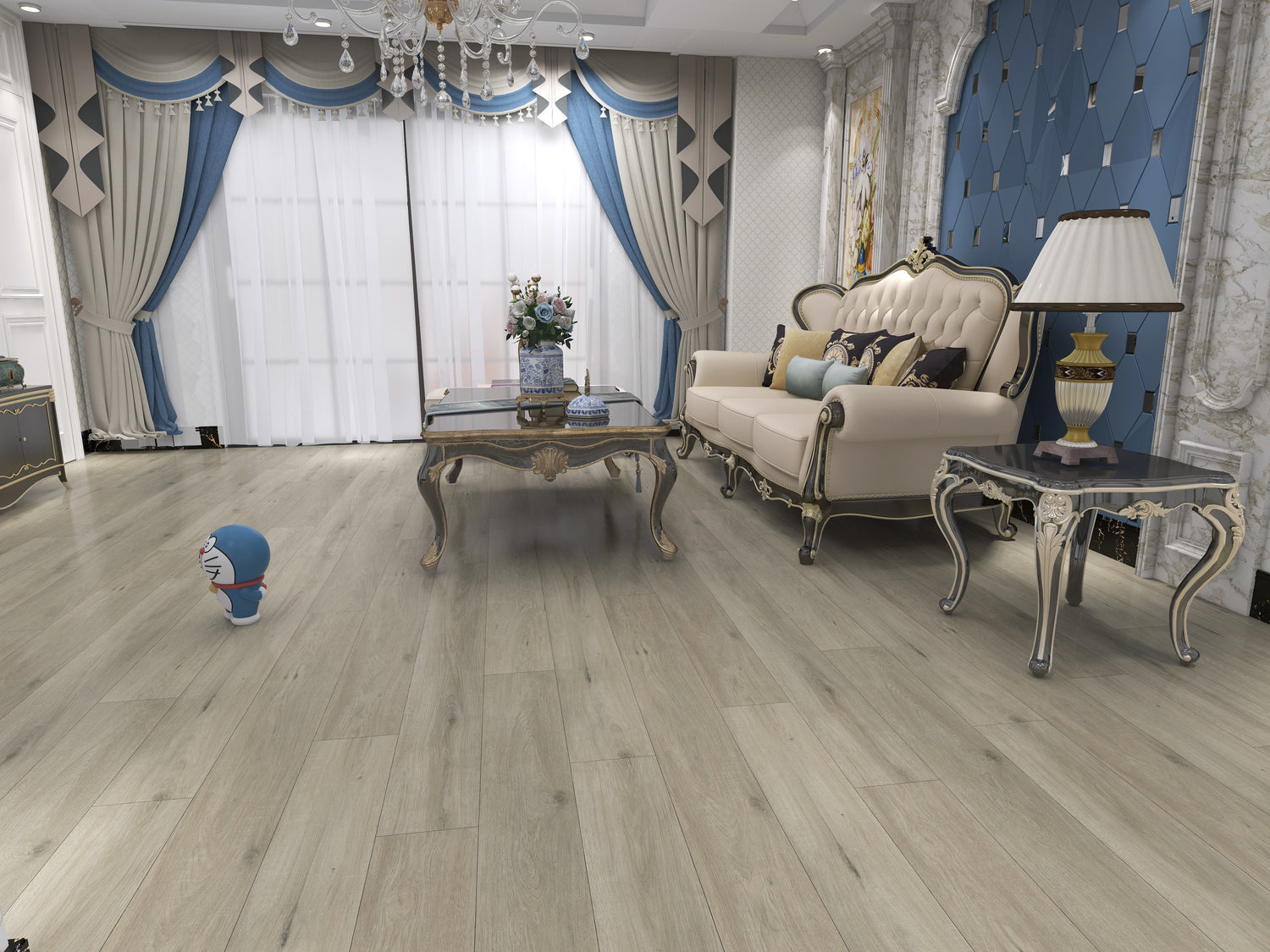 SPC Vinyl Plank Flooring 5.5mm - Grey - 7.2&quot;x48&quot; (23.9 sq. ft. per case)