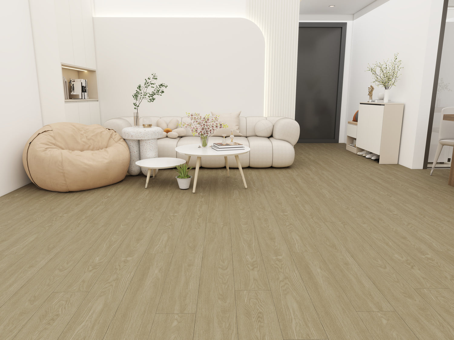 SPC Vinyl Plank Flooring 5.5mm - Natural Maple - 7.2&quot;x48&quot; (23.9 sq. ft. per case)