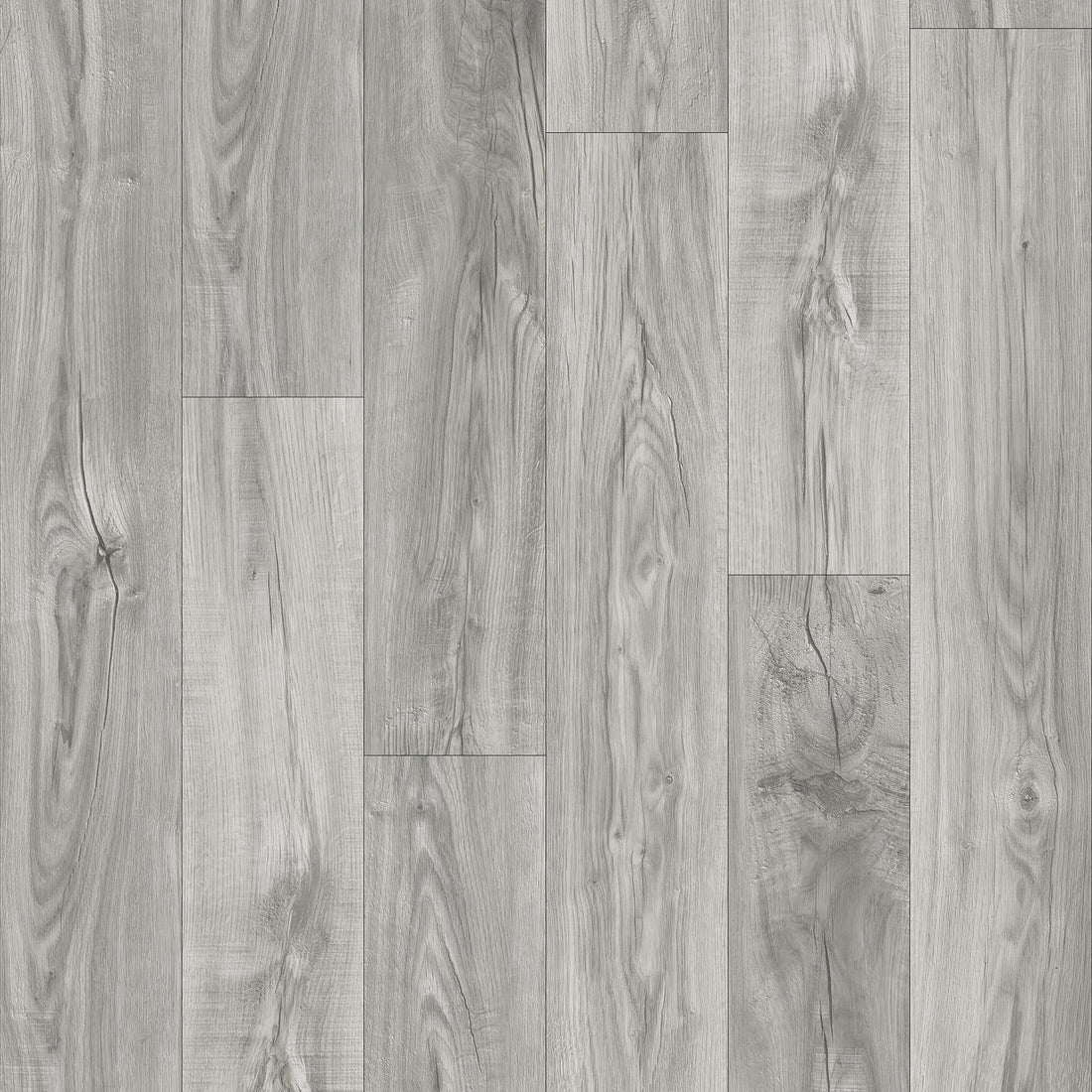SPC Vinyl Plank Flooring 5.5mm - Light Grey - 7.2"x48" (23.9 sq. ft. per case)