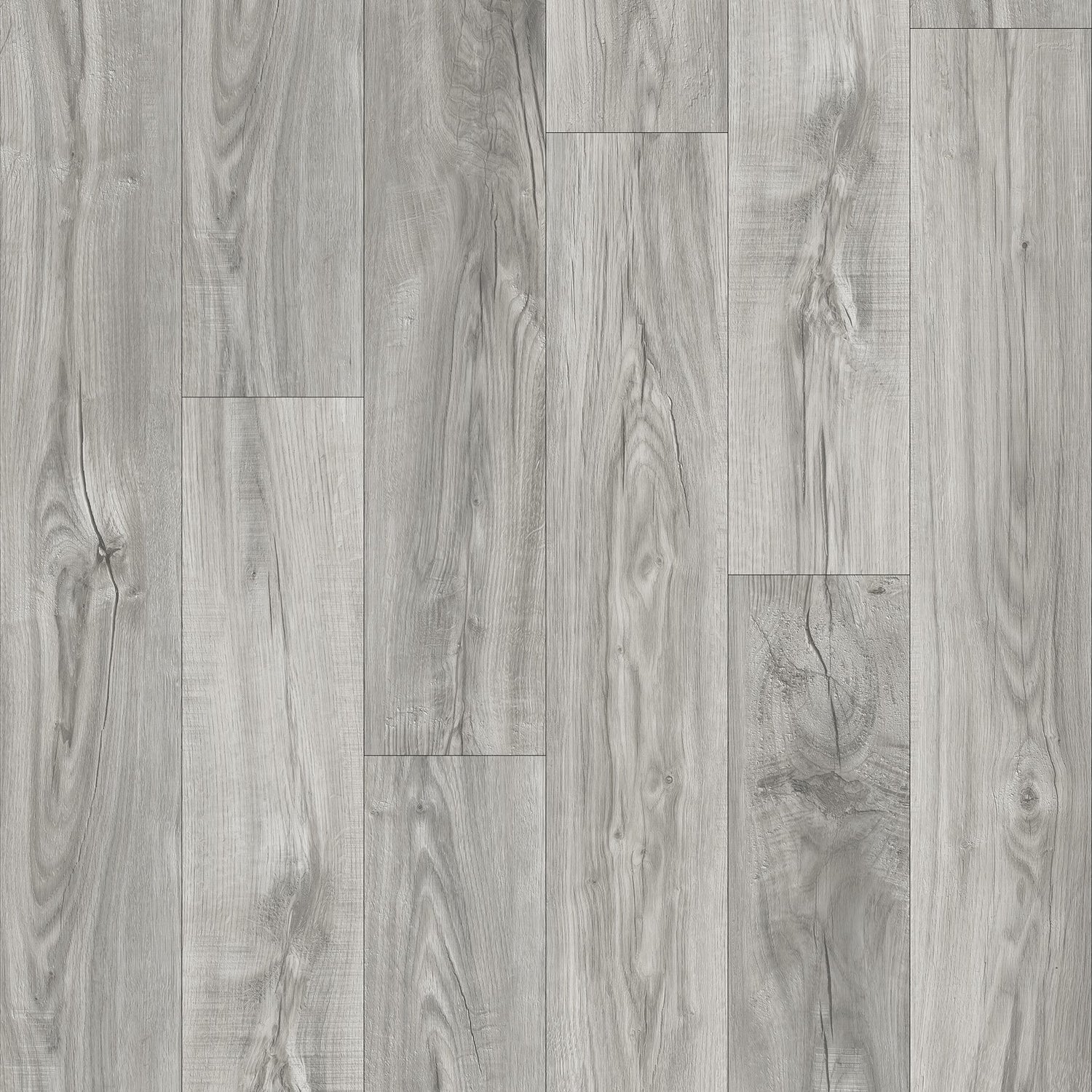 SPC Vinyl Plank Flooring 5.5mm - Light Grey - 7.2&quot;x48&quot; (23.9 sq. ft. per case)