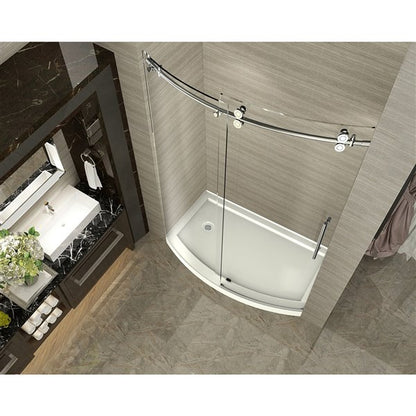 Turin Arc-en-ciel Frameless Bowfront Sliding Shower Kit