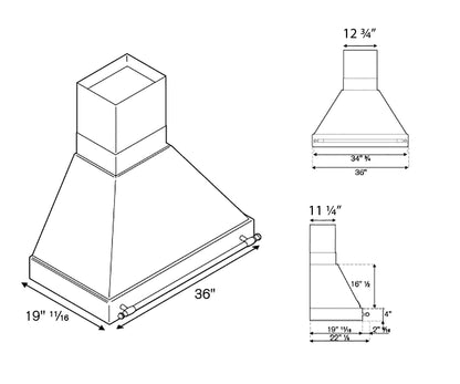 Turin Milazzo Wall Mounted Range Hood