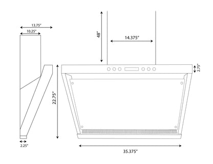 Turin La Décorative Wall Mounted Range Hood