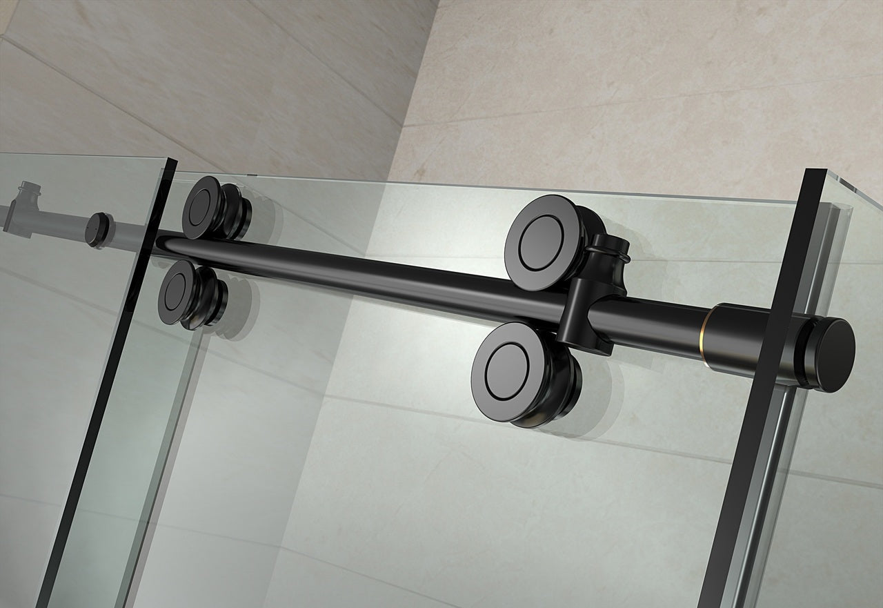 Turin Vertiges Shower Enclosure - Black Hardware