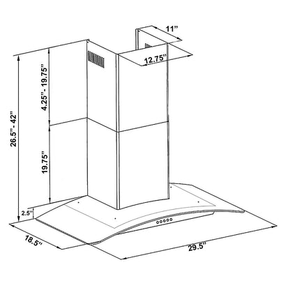 Turin Innovation Wall Mounted Range Hood